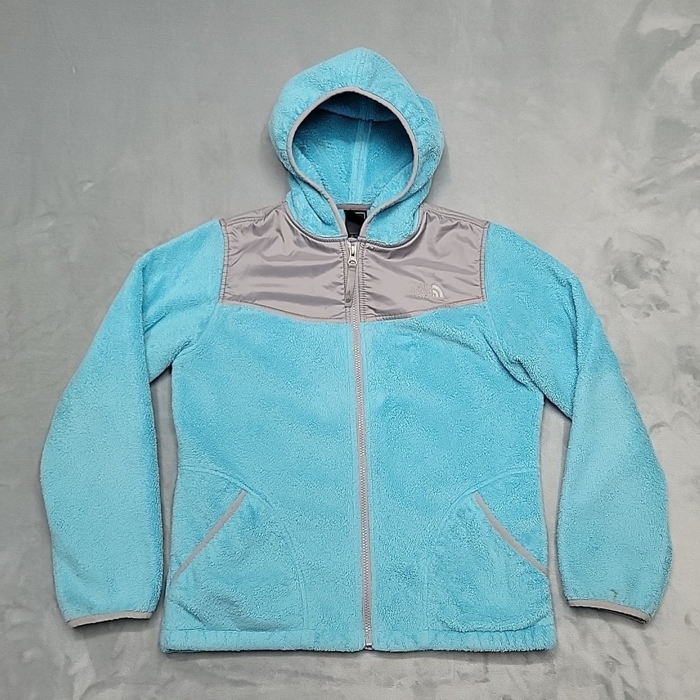 The North‎ Face Fleece Hoodie Girls XL Blue Oso Full Zip Winter Warm Jacket